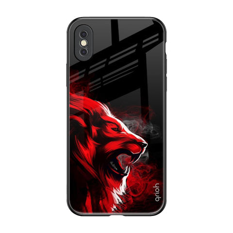 Red Angry Lion Glossy Case for iPhone XS Max