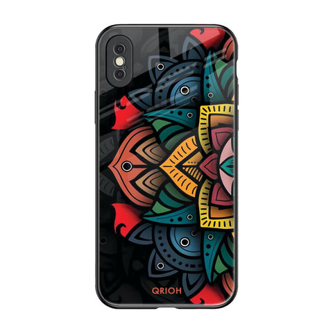 Retro Gorgeous Flower Glossy Case for iPhone XS Max