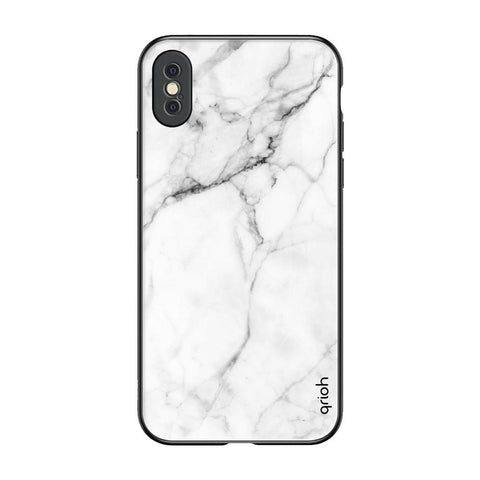 Modern White Marble Glossy Case for iPhone XS Max
