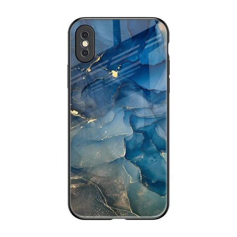 Blue Cool Marble Glossy Case for iPhone XS Max