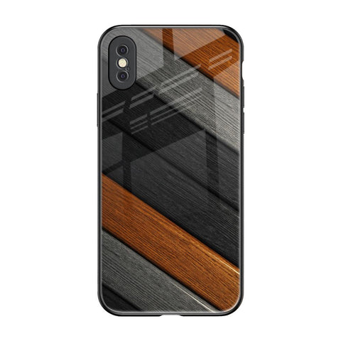 Tri Color Wood Glossy Case for iPhone XS Max