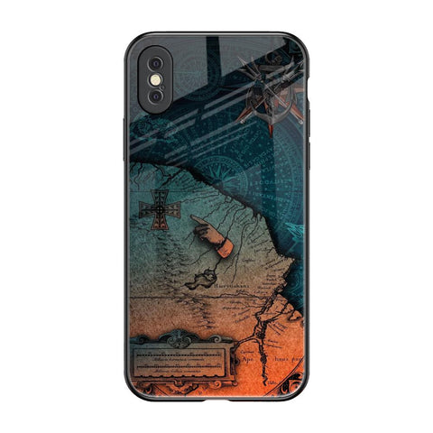 Geographical Map Glossy Case for iPhone XS Max