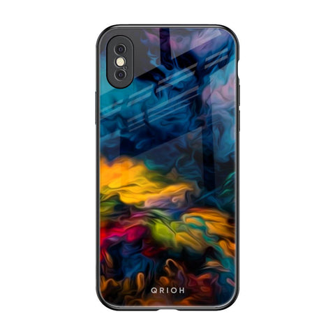 Multicolor Oil Painting Glossy Case for iPhone XS Max