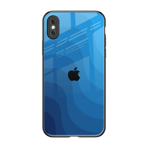 Blue Wave Abstract Glossy Case for iPhone XS Max