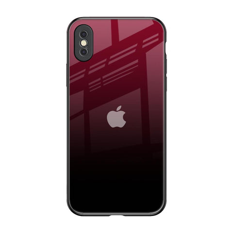 Wine Red Glossy Case For iPhone XS Max
