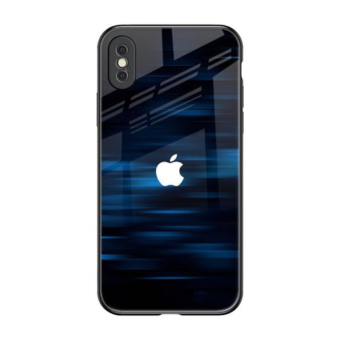 Blue Rough Abstract Glossy Case for iPhone XS Max