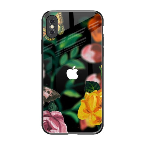 Flowers & Butterfly Glossy Case for iPhone XS Max