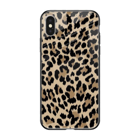 Leopard Seamless Glossy Case For iPhone XS Max