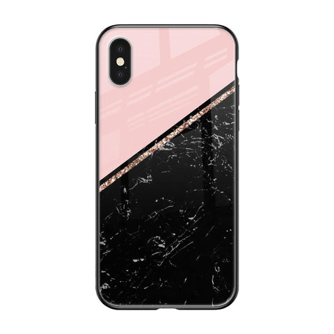 Marble Texture Pink Glossy Case For iPhone XS Max