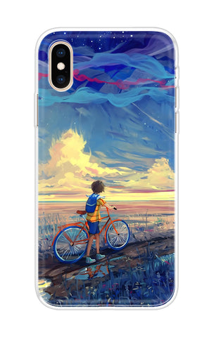 Riding Bicycle to Dreamland Soft Cover for iPhone XS Max
