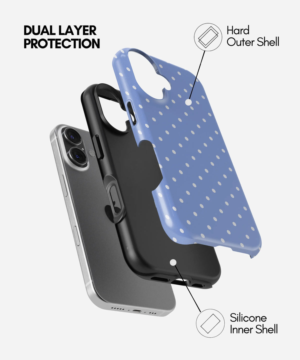 Frosted Lilac Premium Tough Shining Phone Case (Double Layer) Available For All iPhone Models