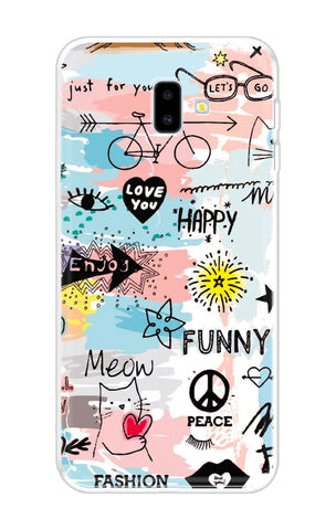 Happy Doodle Soft Cover for Samsung J6 Plus