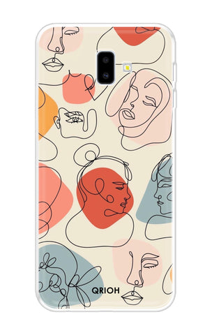 Abstract Faces Soft Cover for Samsung J6 Plus
