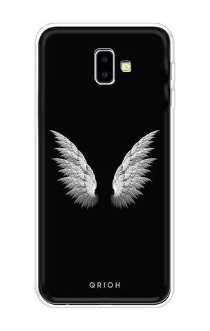 White Angel Wings Soft Cover for Samsung J6 Plus