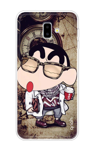 Nerdy Shinchan Soft Cover for Samsung J6 Plus