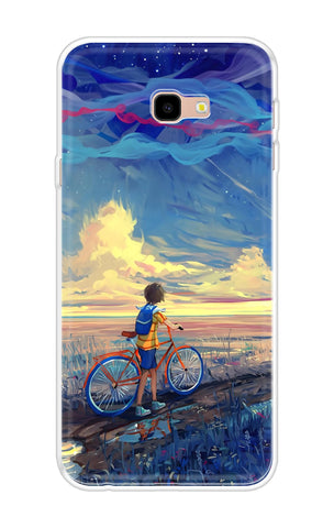 Riding Bicycle to Dreamland Soft Cover for Samsung Galaxy J4 Plus
