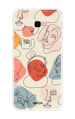 Abstract Faces Soft Cover for Samsung Galaxy J4 Plus