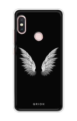 White Angel Wings Soft Cover for Xiaomi Redmi Note 6 Pro