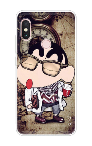 Nerdy Shinchan Soft Cover for Xiaomi Redmi Note 6 Pro