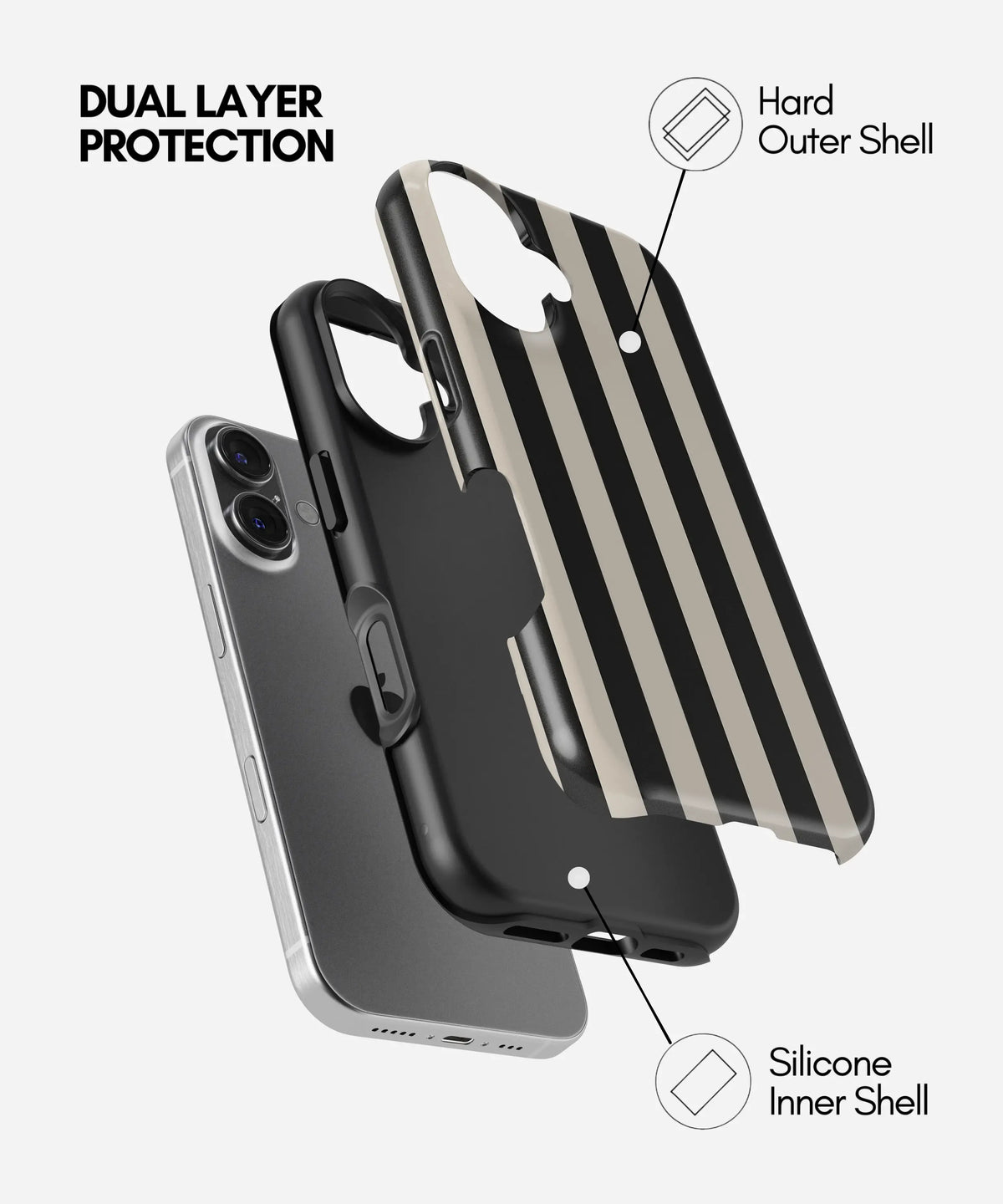 Parisian Lines Premium Tough Shining Phone Case (Double Layer) Available For All iPhone Models