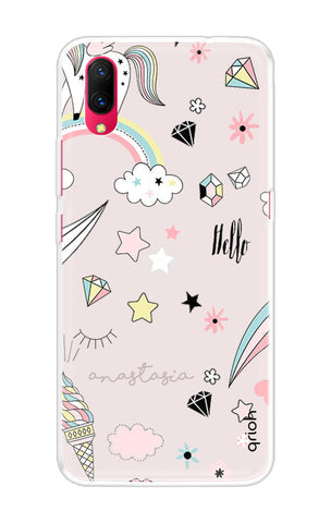 Unicorn Doodle Soft Cover For Vivo X23
