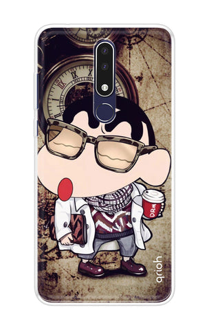 Nerdy Shinchan Soft Cover for Nokia 3.1 Plus