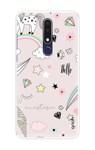 Unicorn Doodle Soft Cover For Nokia 3.1 Plus