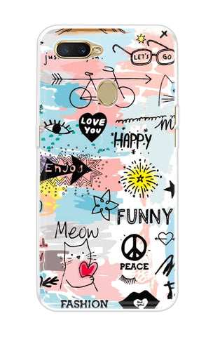 Happy Doodle Soft Cover for Oppo A7