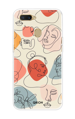Abstract Faces Soft Cover for Oppo A7
