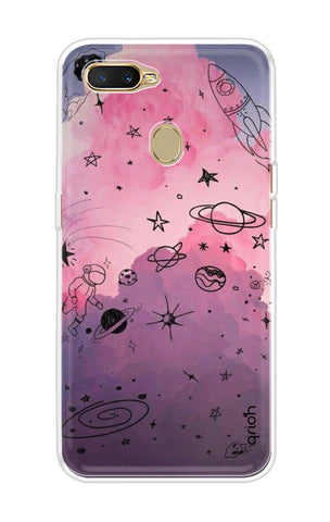Space Doodles Art Soft Cover For Oppo A7