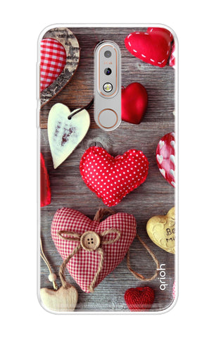 Valentine Hearts Soft Cover for Nokia 7.1