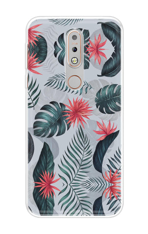 Retro Floral Leaf Soft Cover for Nokia 7.1