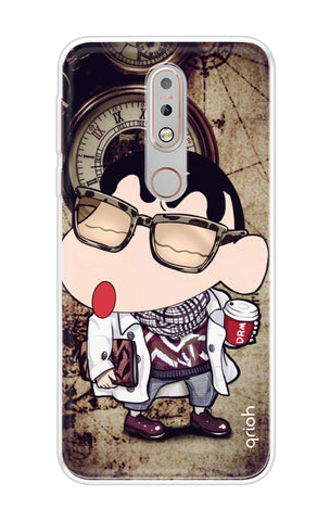 Nerdy Shinchan Soft Cover for Nokia 7.1
