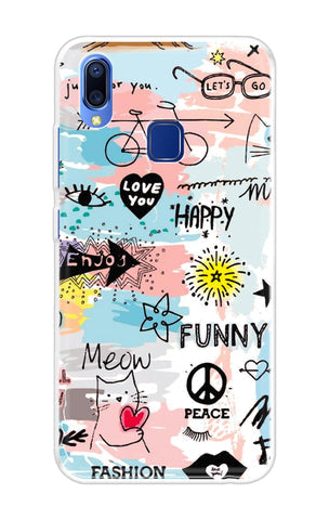 Happy Doodle Soft Cover for Vivo Y95
