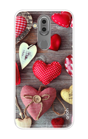 Valentine Hearts Soft Cover for Nokia 8.1