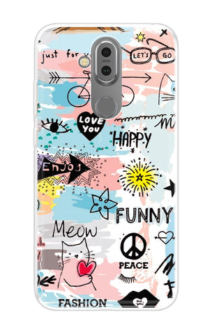 Happy Doodle Soft Cover for Nokia 8.1