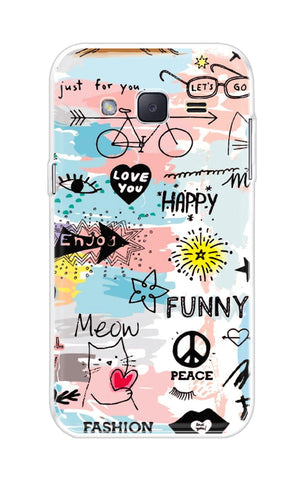 Happy Doodle Soft Cover for Samsung J2