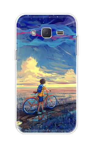 Riding Bicycle to Dreamland Soft Cover for Samsung J2