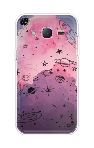 Space Doodles Art Soft Cover For Samsung J2