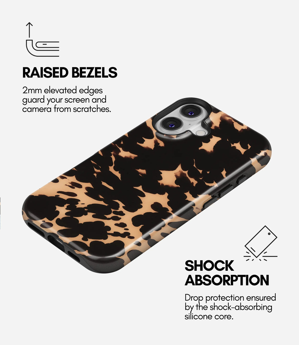 Amber Tortoiseshell Premium Tough Shining Phone Case (Double Layer) Available For All iPhone Models