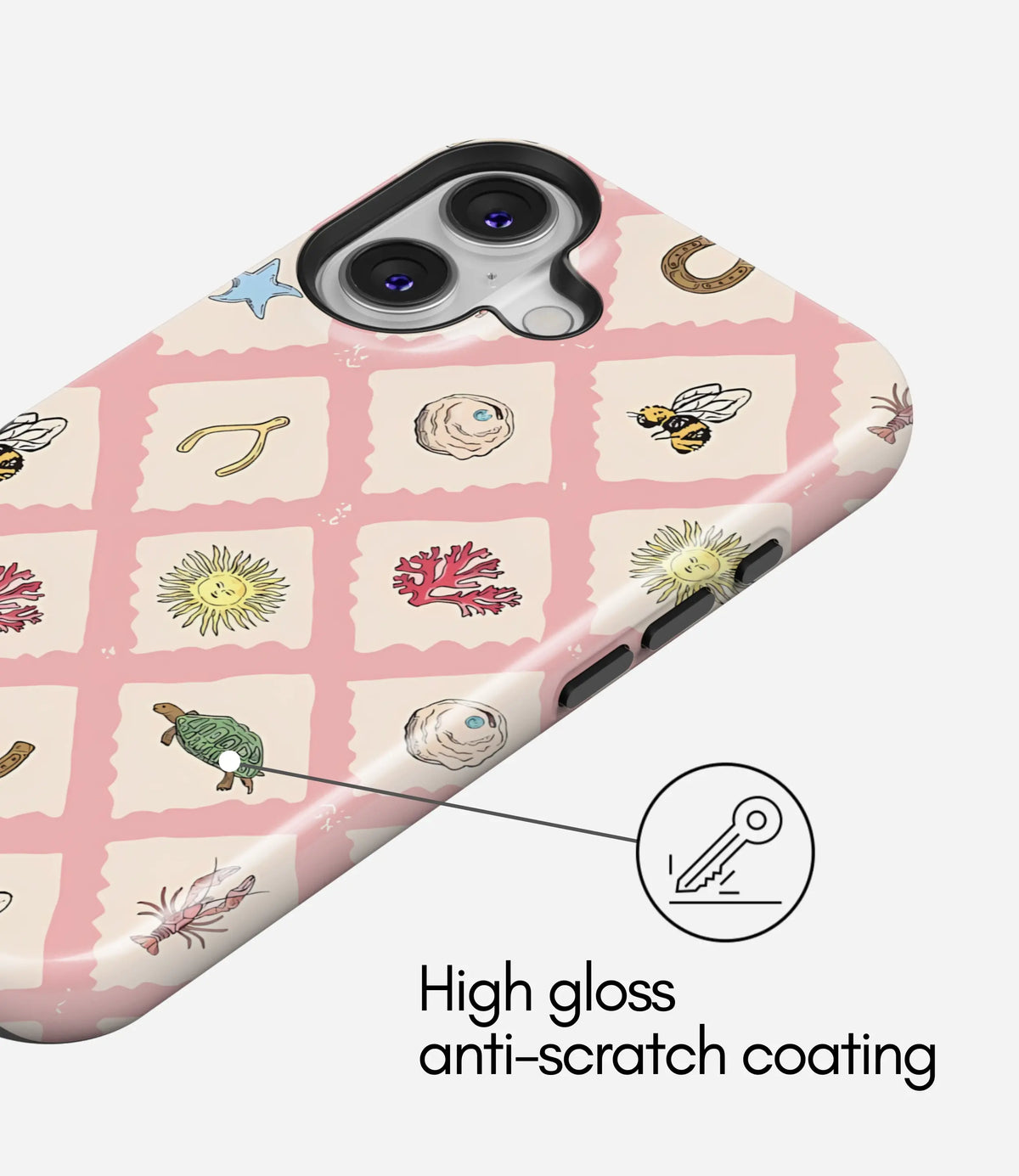 Lucky Summer Charms Premium Tough Shining Phone Case (Double Layer) Available For All iPhone Models