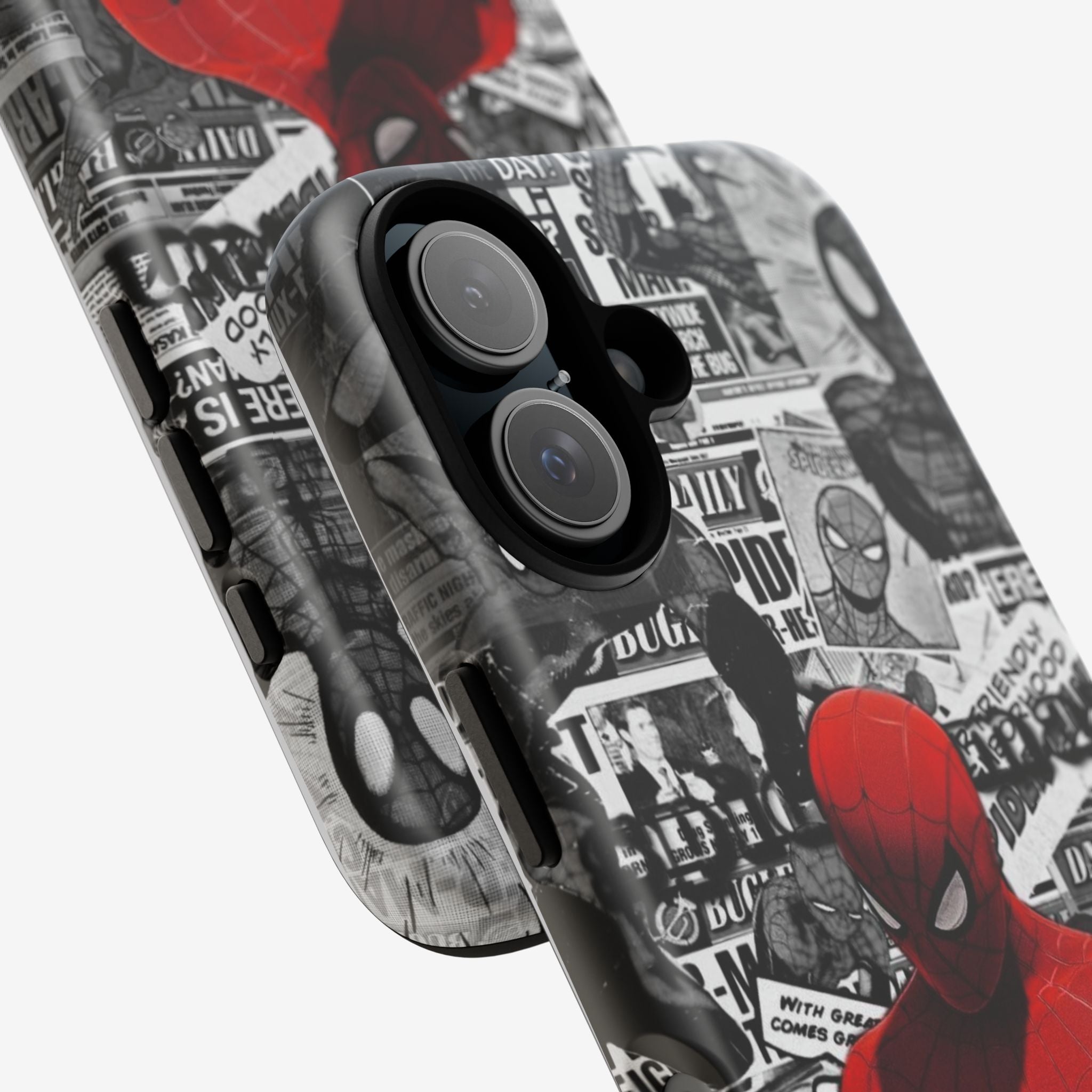 Red Mask Collage Premium Tough Shining Phone Case (Double Layer) Available For All iPhone Models