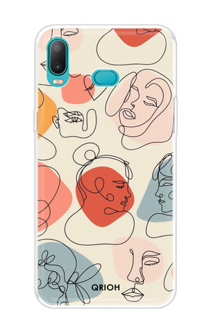 Abstract Faces Soft Cover for Samsung Galaxy A6s