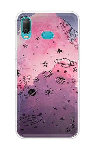Space Doodles Art Soft Cover For Samsung Galaxy A6s