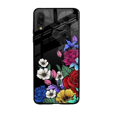 Rose Flower Bunch Art Glossy Case for Xiaomi Redmi Note 7