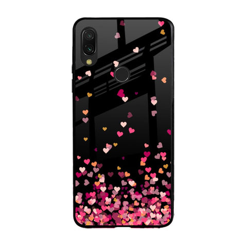 Heart Rain Fall Glossy Case For Xiaomi Redmi Note 7