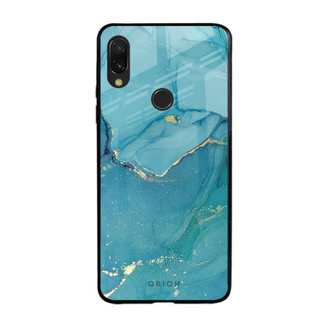 Blue Golden Glitter Glossy Case for Xiaomi Redmi Note 7