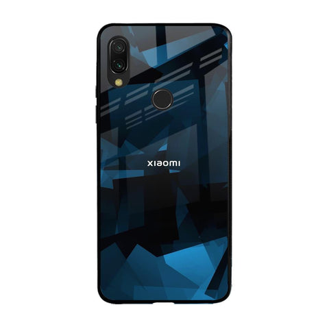 Polygonal Blue Box Glossy Case For Xiaomi Redmi Note 7