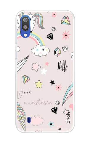 Unicorn Doodle Soft Cover For Samsung Galaxy M10