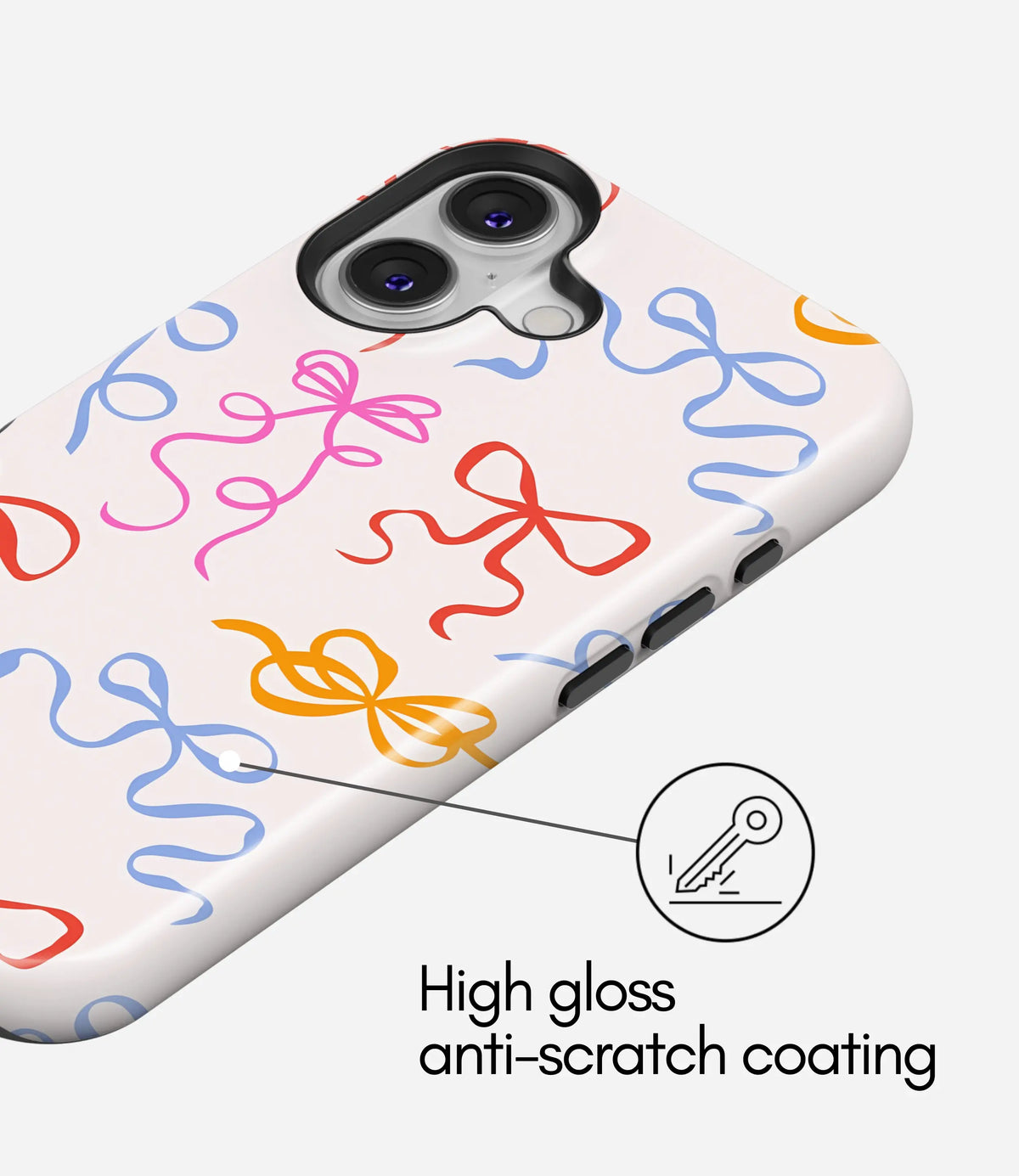 Colorpop Ribbons Premium Tough Shining Phone Case (Double Layer) Available For All iPhone Models